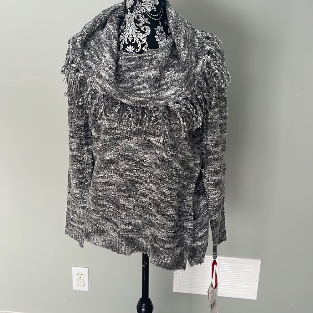 Ruby Rd Boucle Fringe Sweater